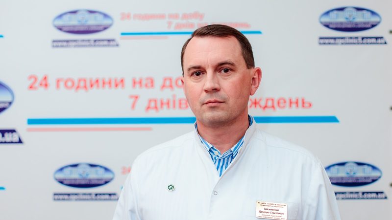 Dmytro Ivakhnenko in the neurosurgery department